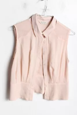 Vintage Miss Selfridge 90’s Sleeveless Blouse Shirt Pink Size 10 (C10) • £5.99