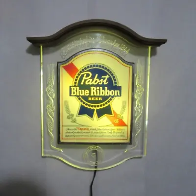 Vintage 1981 Pabst Blue Ribbon Beer PBR Lighted Sign • $150