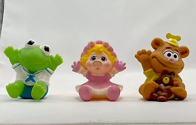 Vintage 1989 Remco Baby MUPPET BABIES Kermit Piggy Fozzie Squeeze Pal Toy Henson • $24.99