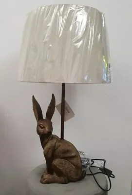 Hare Table Lamp Metallic Sculpture Ornamental Easter Rabbit Bedside Lighting NEW • £64.98