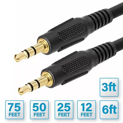 Audio 3.5mm Cable Male To Male Stereo Speaker IPad Car Iphone AUX HeadPhone LOT • $14.75