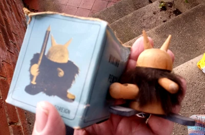 £3.35 • Buy Vintage Boxed Wooden Viking Pencil Holder 