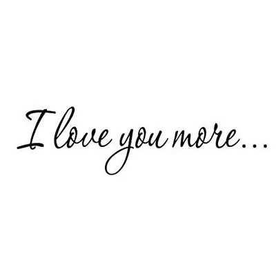 PVC Waterproof Living Room I Love You More Wall Sticker Quote Saying Home Decor • £4.26