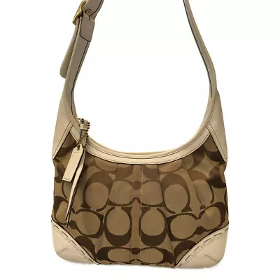 Coach Shoulder Bag Signature 12233 Women's Beige • £61.22