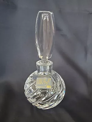 MIKASA - Perfume Bottle And Dabber 5.5  - LEAD CRYSTAL - Made In Yugoslavia • $9.99