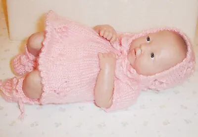 Berenguer Doll Baby Born Girl Pink Dress Bonnet Shoes & White Pants 36cm 🍼 • £17.99