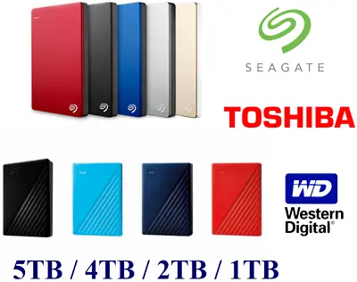 £135.71 • Buy 5TB 4TB 2TB 1TB External HDD 2.5  Portable USB 3.0 Hard Disk Drive Various
