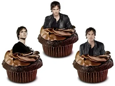 Damon Salvator Vampire Diaries Standup Cup Cake Toppers Edible Party Decorations • £2.25