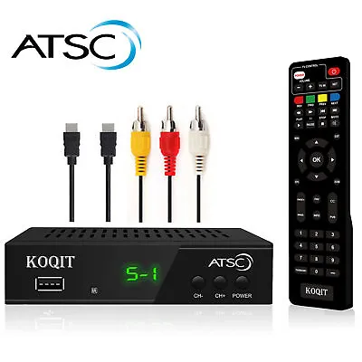 Free HD Atsc Digital Converter Box Clear QAM TV Tuner Receiver USB Media Player • $29.99