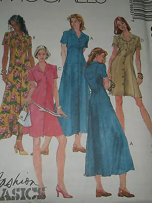 🌹UNCIRCULATED McCALL'S #8693-LADIES 2 LENGTH-PRINCESS SEAM DRESS PATTERN 6-14FF • $11.39