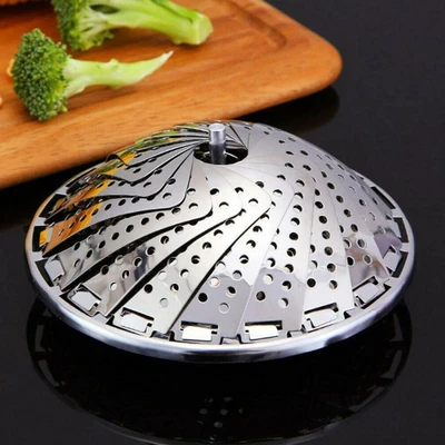 £7.09 • Buy Vegetable Steamer Food Basket Bowl Cooker Strainer Dish Mesh H8G5