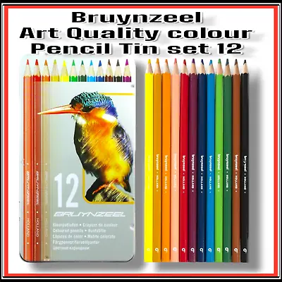 Bruynzeel  12 Colouring Pencils In Metal Gift Tin ( BUY 2 GET 1 EXTRA SET FREE ) • £4.50
