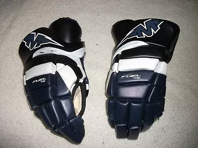 Mission Fuel 7s Adult Hockey Gloves Size 15 Inch Great Shape Dk Bluewhiteblack • $99.99