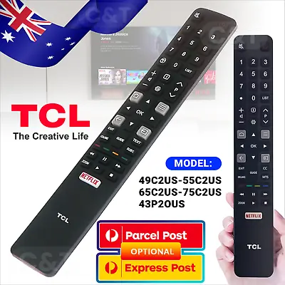 ORIGINAL TCL Remote RC802N ARC802N YUI1 Smart TV 75C2US 65C2US 43P20US NETFLIX • $12.99