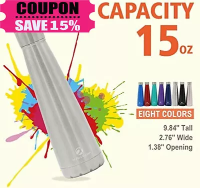 $6.99 • Buy 15Oz Stainless Steel Double Wall Tumbler Vacuum Insulated Mug Travel Coffee Cup
