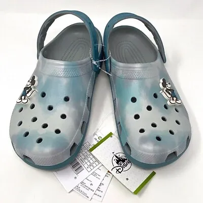 NWT! CROCS Disney Parks Mickey Mouse Blue Gray Clogs Adults 5/7~6/8~7/9~8/10 • $48