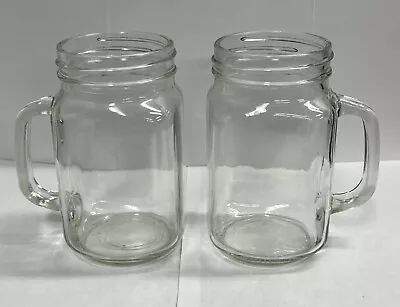 Set Of 2 Glass Mason Jar Mugs • $12.99