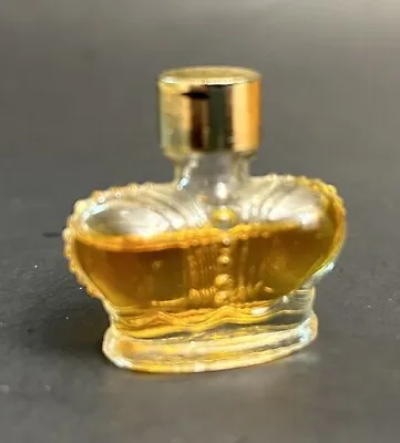 Vintage 60s Tiny Mini Prince Matchabelli  Glass CROWN Perfume Bottle NEARLY FULL • $12.95