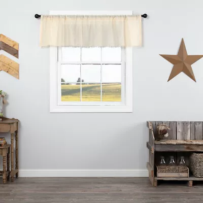 Tobacco Cloth Natural VALANCE 16x60 Unlined Country Primitive Rustic Cabin • $11.95