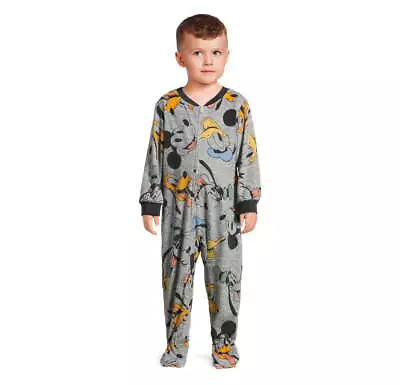 Disney Junior Mickey Mouse Toddler Boys One Piece Sleeper Pajamas • $14.95