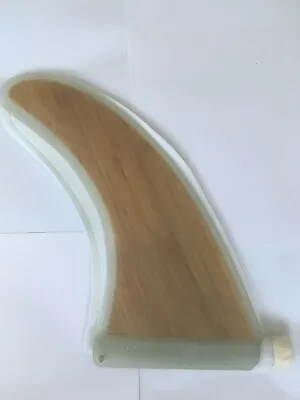 Surfboard Honeycomb Longboard Fin 8  Or 9 Inch +Plate & Screw SUP Mal Fin Bamboo • £37.99