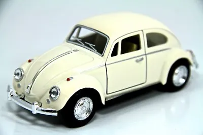 5  Kinsmart 1967 VW Volkswagen Beetle Diecast Model Toy Car 1:32 Pastel White • $8.98