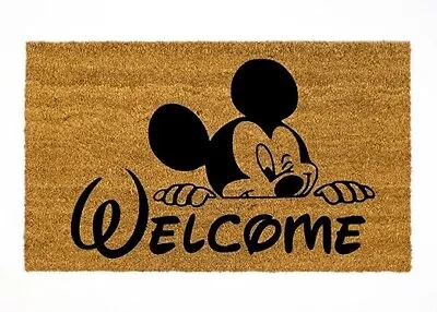 Welcome Cute Mickey Mouse Peek Funny Non Slip Door Mat Indoor Outdoor Front Rug • $59.99