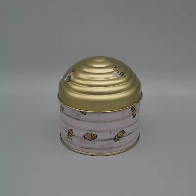 Vintage Beehive Shaped Litho Tin Metal Container Honey Bee Stash Box & Lid 3.75  • $29.99