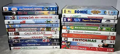 Christmas Movie DVD Lot Of 21 DVDs Fred Claus Kranks Muppet Sonic Carol Peppa • $20.19