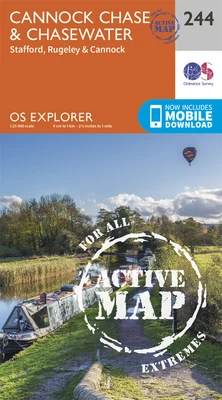 £14.99 • Buy OS Explorer Active - 244 - Cannock Chase & Chasewater