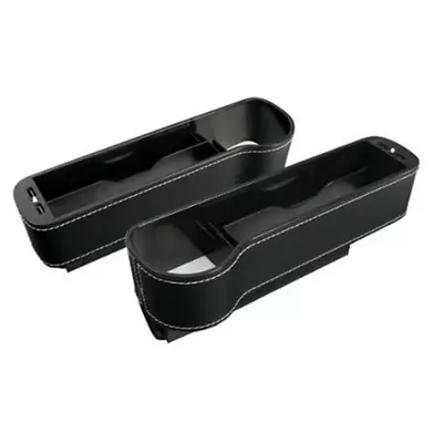Car Seat Crevice Storage Box Gap Pocket Cup Holder Phone Organizer USB Charger • $60.39