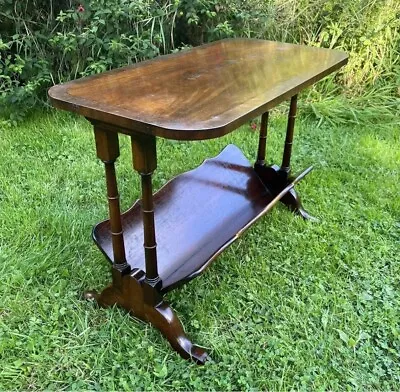 Bevan Funnell Reprodux Antique Reproduction Mahogany Inlaid Turned Side Table • £90