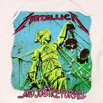 METALLICA SWEATER ADULT EXTRA LARGE WHITE OUTDOORS HOODIE Mens XL PULLOVER NWT • $25.49