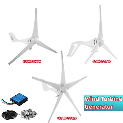 $122.40 • Buy 400W-1200W Wind Turbine Generator Kit Charger Controller Home Power DC 12V/24V