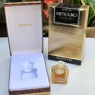 💝Vintage MITSOUKO Guerlain PARFUM EXTRAIT .25oz Mini Perfume Double Boxed NIB • $116.50