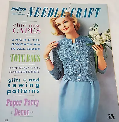 Vintage 1960s MODERN NEEDLECRAFT MAGAZINE No.39 Women's Knitting Patterns Spring • $14.95