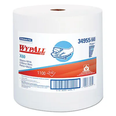 WypAll* X60 Wipers Jumbo Roll 12 1/2 X 13 2/5 1100 Towels/Roll 34955 • $90.78