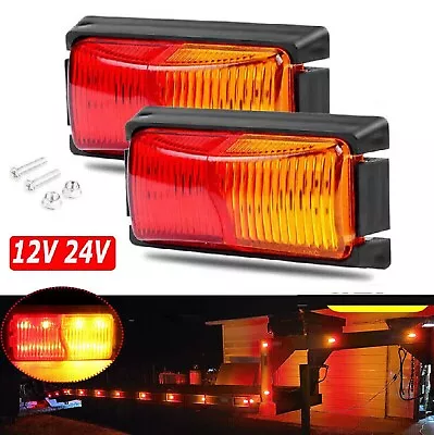 LED Clearance Lights LED Red Amber Side Marker Lights Trailer Caravan Lights • $14.99