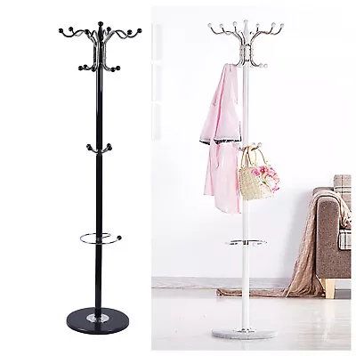 Coat Stand Coat/Hat/Jacket/Umbrella Floor Standing Rack Clothes Hanger Hooks  • £37