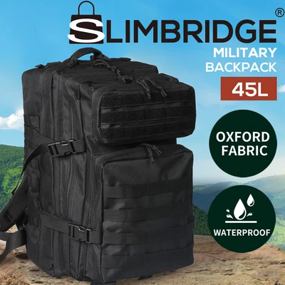 $37.99 • Buy Slimbridge 45L Waterproof Backpack Military Hiking Camping Rucksack Outdoor