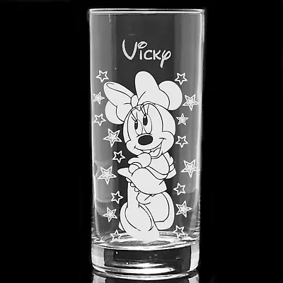 Personalised Disney Minnie Mouse Engraved Highball Glass With Your Choice Name • £9.99