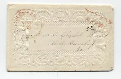 1850s Quaker Springs NY Stampless Ladies' Cover [5246.371] • $49.99