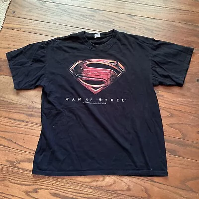 Man Of Steel 2013 Movie Promo Shirt Size XL Superman DC Comics Twizzlers • $19.99