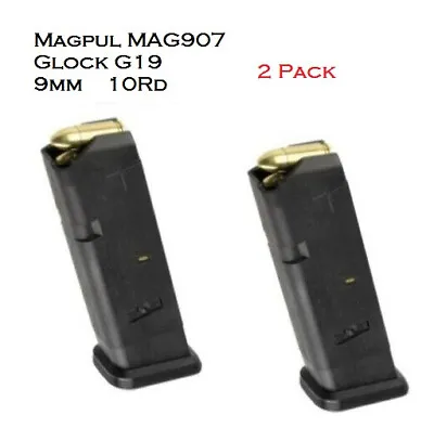 Magpul - 2 PACK - # 907 GL9 - 10 Round Magazine For The GLOCK G19 - NEW • $32.95