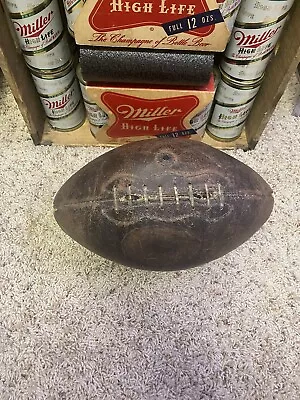 Antique Vintage Early  Leather Football Old Great Patina • $65