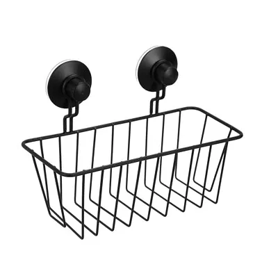 Bathroom Rectangle Wall Suction Cup Rack Shower Caddy Shelf Organiser Holder BLK • $20