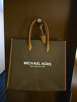Michael Kors Mirella Large North South Tote Signature MK Logo Crossbody Bag • $129.99