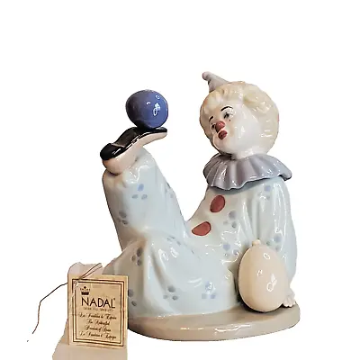 Nadal Porcelain Clown Figurine Making Them Smile Balloons 132516 Made In Spain • $49.99