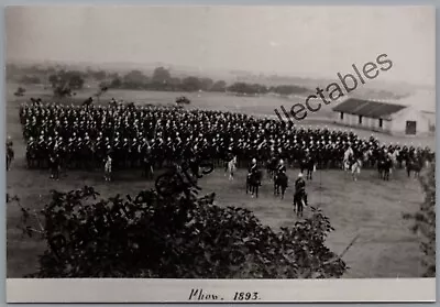 Military Photo 7th Queen's Own Hussars Regiment Parade Mhow India 1893 • £5.60