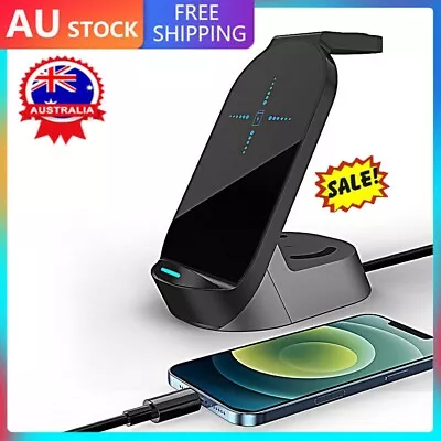 3in1 Qi Wireless Charger Charging Dock Stand For IPhone IWatch Airpods • $20.50